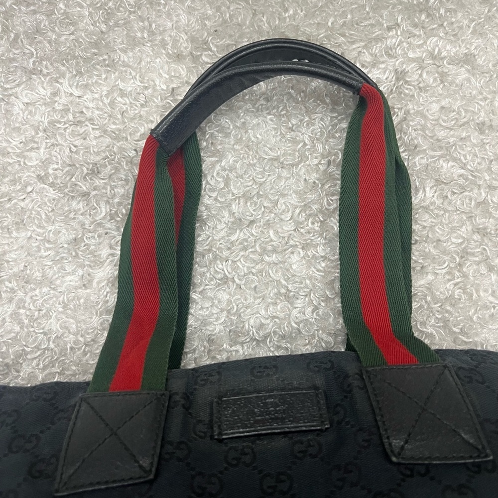 Gucci GG Canvas Web Handle Tote Bag - Picture 10 of 16